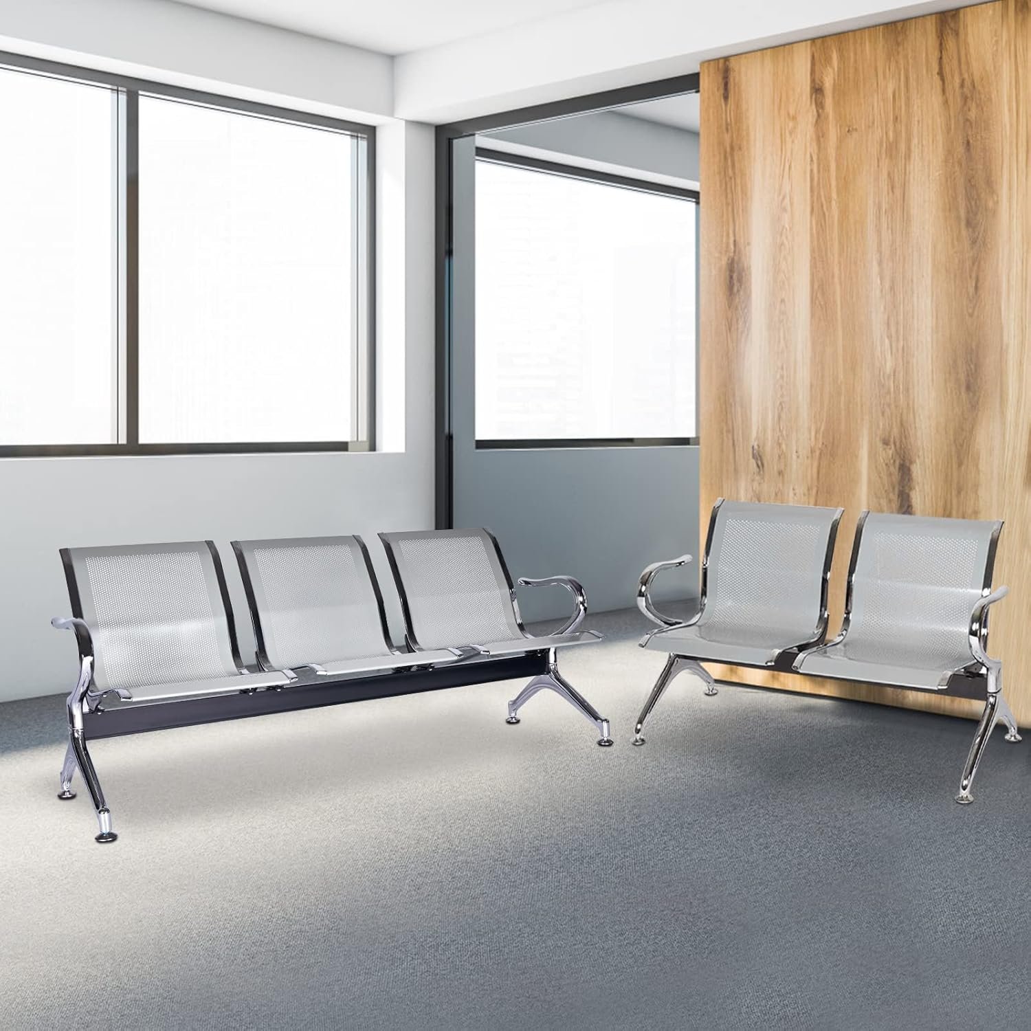 2-Seater Linked Reception Waiting Bench